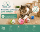 Kit 4 Bolinhas Interativas com Guizo para Gatos