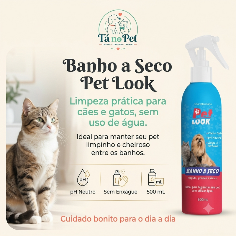 Banho a Seco para Cachorro e Gato Pet Look