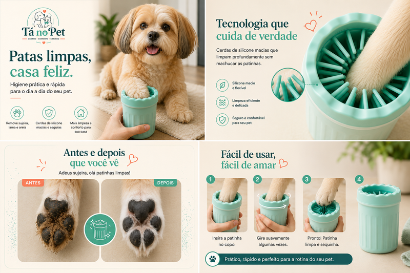 Copo Limpa Patas Tá no Pet
