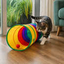 Túnel de Brincar Dobrável para Gatos — Diversão, Movimento e Esconderijo