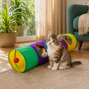 Túnel de Brincar Dobrável para Gatos — Diversão, Movimento e Esconderijo
